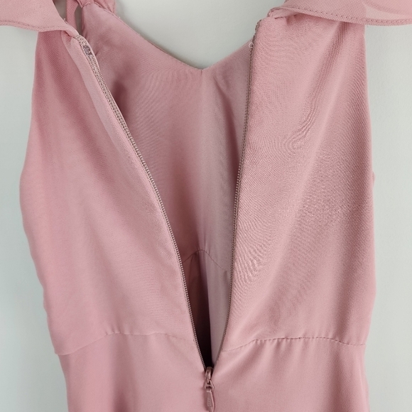 Azazie Women’s Elegant Bridesmaid Maxi Dusty Rose Dress Open Back Zipper Size XS - Picture 6 of 8